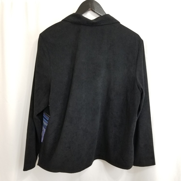 TANJAY petites button up velvet textured size 12 shirt. - Picture 2 of 7